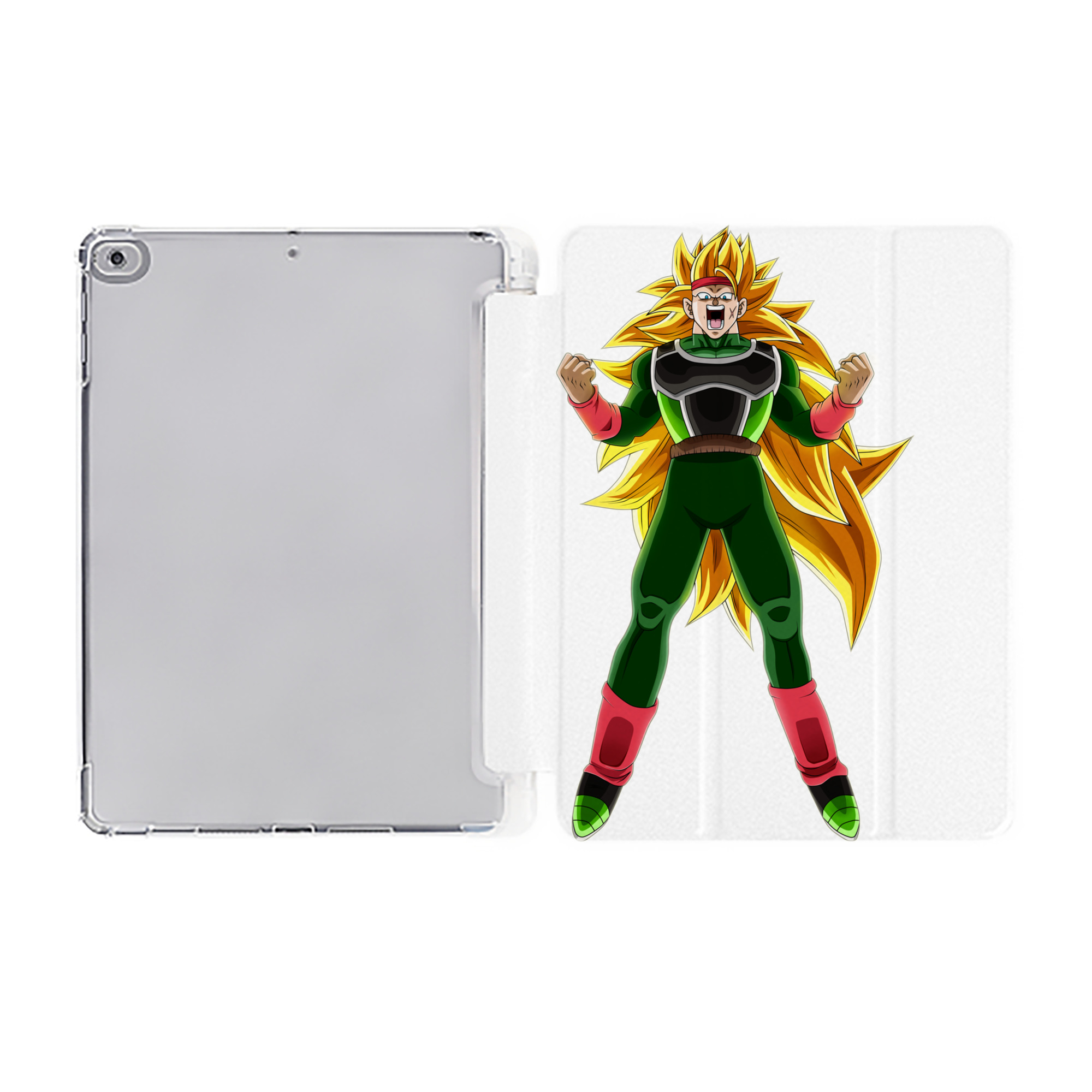 （画像用） ドラゴンボール ブロリー DRAGON BALL Broli IPad ケース ペン収納付き 三つ折りスタンド PUレザー×シリコン 対応機種9.5/10.5/10.9インチ